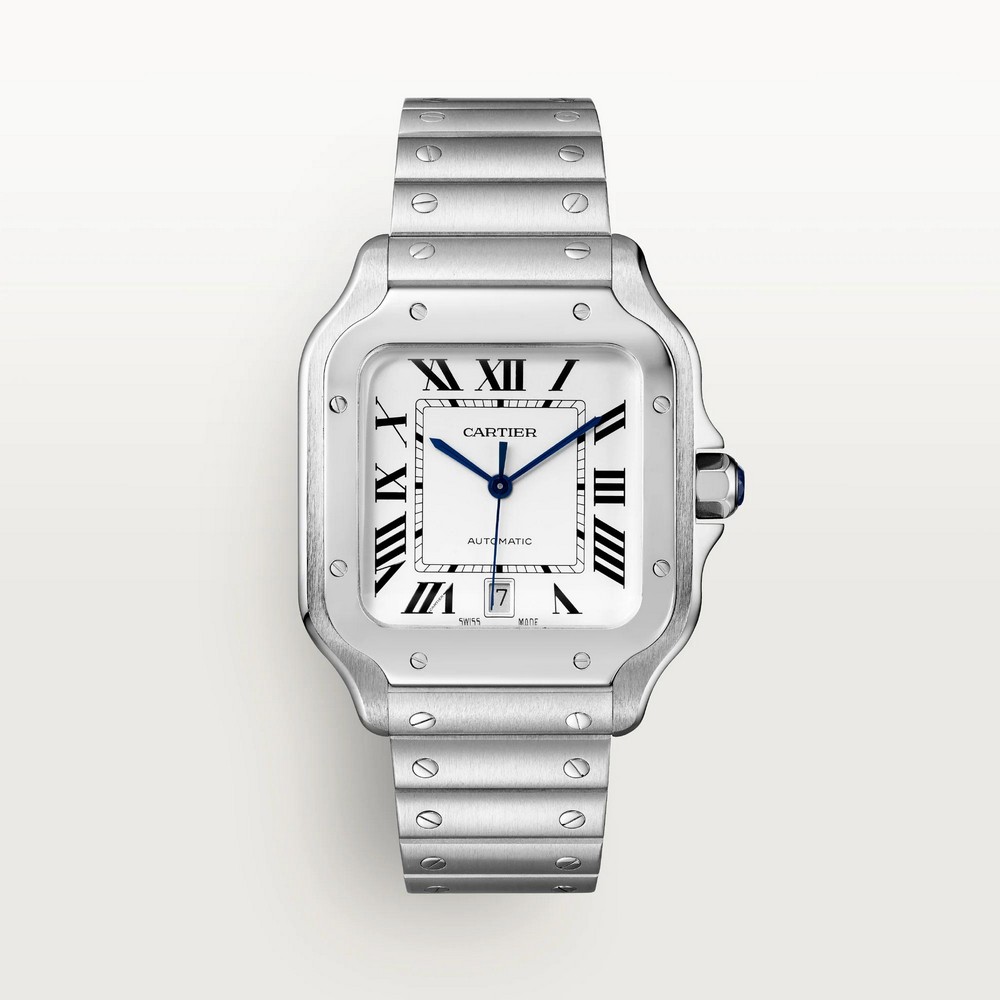 Đồng Hồ Cartier Santos De Cartier Large Watch Nam Xám